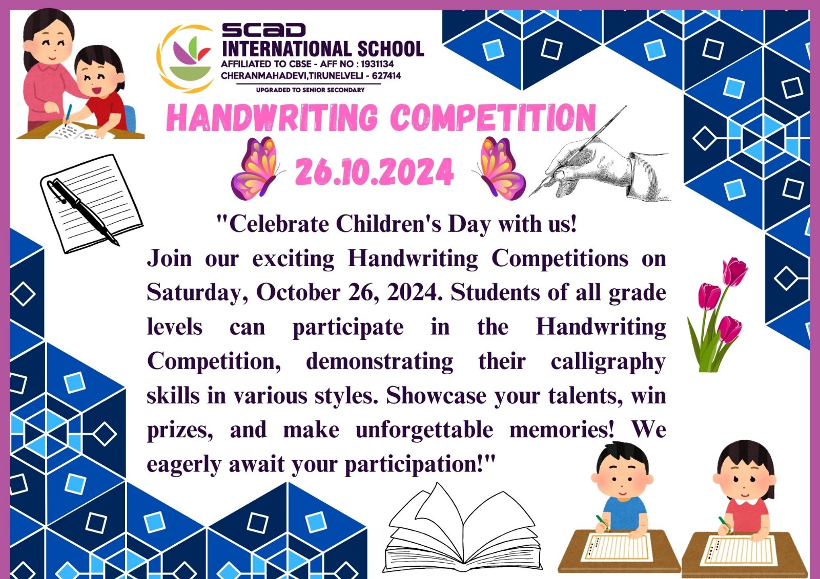  Handwriting Competitions  poster-2024