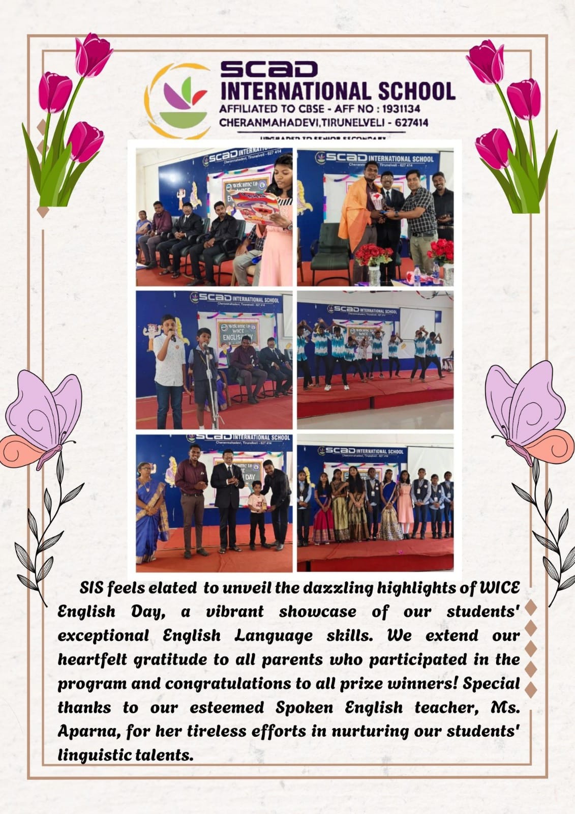 WICE ENGLISH DAY CELEBRATION